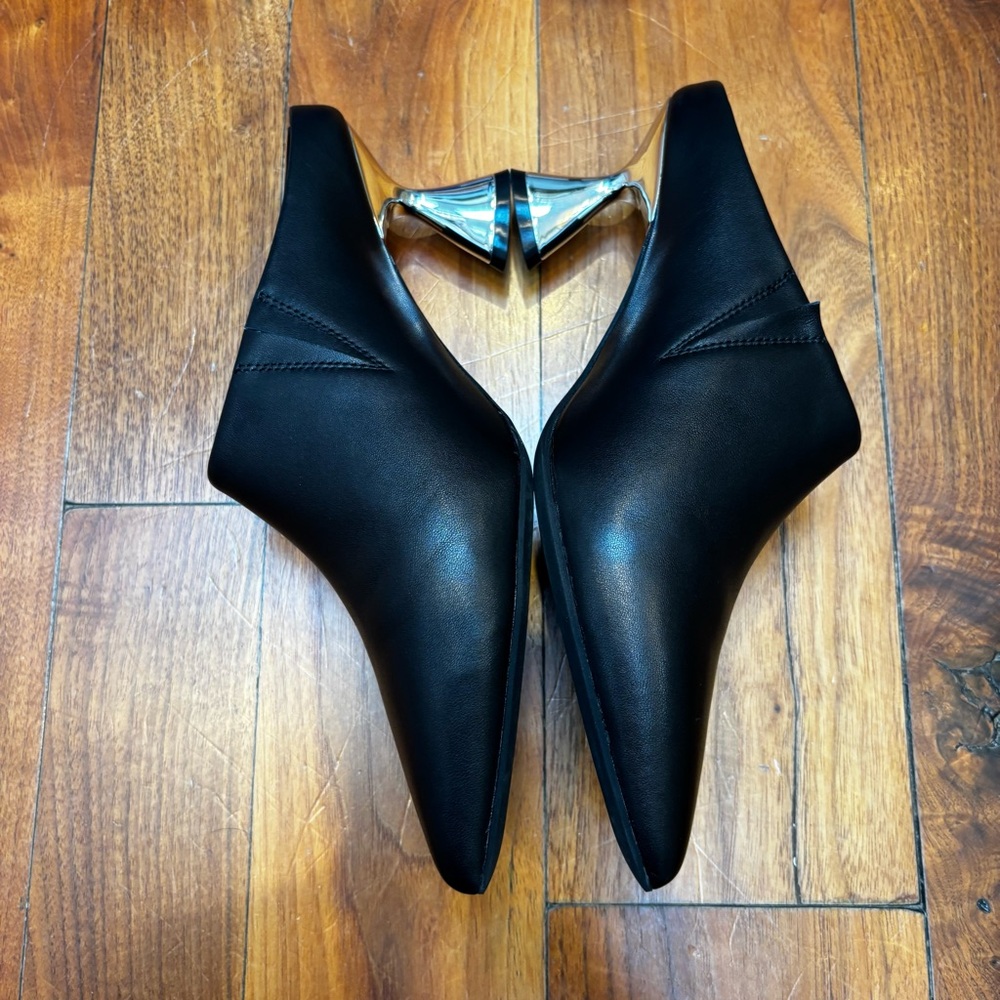 NEW Aerosoles Jama Pointed Toe Mule Black Leather 8 - Picture 11 of 11